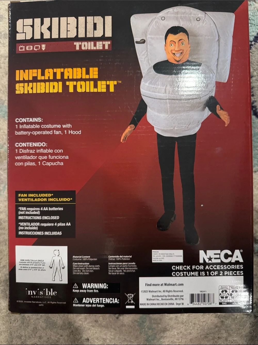 Kids Inflatable Skibidi Toilet Halloween Costume